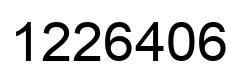 Number 1226406 black image