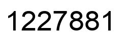 Number 1227881 black image