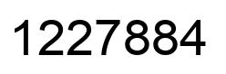 Number 1227884 black image
