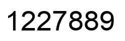 Number 1227889 black image