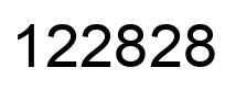 Number 122828 black image