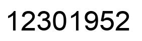 Número 12301952 imagen negro