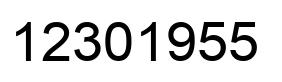 Número 12301955 imagen negro