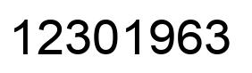Número 12301963 imagen negro