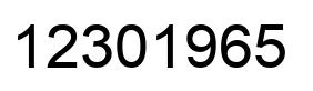 Número 12301965 imagen negro