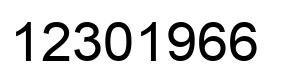 Número 12301966 imagen negro