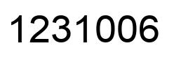Number 1231006 black image