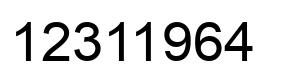 Number 12311964 black image