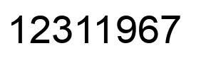 Number 12311967 black image
