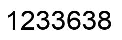 Number 1233638 black image