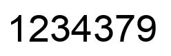 Number 1234379 black image