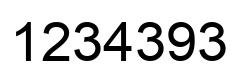 Number 1234393 black image