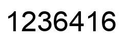 Number 1236416 black image