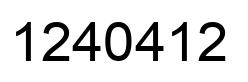 Number 1240412 black image
