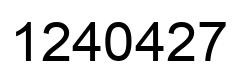 Number 1240427 black image