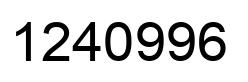 Number 1240996 black image