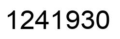 Number 1241930 black image