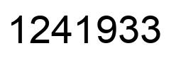 Number 1241933 black image