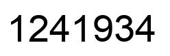 Number 1241934 black image