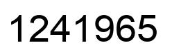 Number 1241965 black image