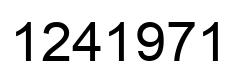 Number 1241971 black image
