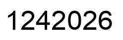 Number 1242026 black image