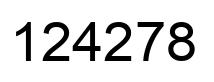 Number 124278 black image
