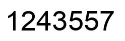 Number 1243557 black image