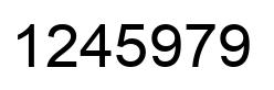 Number 1245979 black image