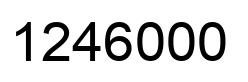 Number 1246000 black image