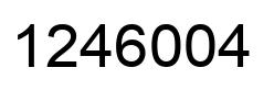 Number 1246004 black image