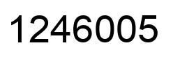 Number 1246005 black image