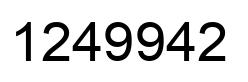 Number 1249942 black image