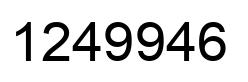 Number 1249946 black image