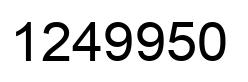 Number 1249950 black image