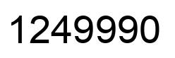 Número 1249990 imagen negro