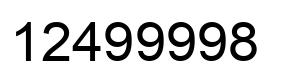Número 12499998 imagen negro