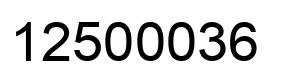 Número 12500036 imagen negro