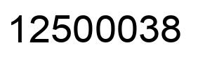 Número 12500038 imagen negro