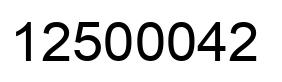 Número 12500042 imagen negro