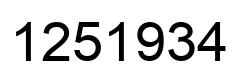 Number 1251934 black image