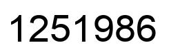 Número 1251986 imagen negro