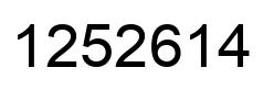 Number 1252614 black image