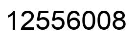 Number 12556008 black image
