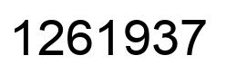Number 1261937 black image