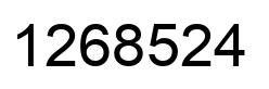 Number 1268524 black image