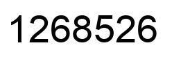 Number 1268526 black image