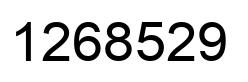 Number 1268529 black image