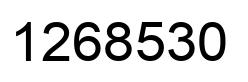 Number 1268530 black image