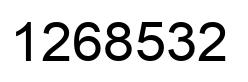 Number 1268532 black image